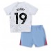 Aston Villa Moussa Diaby #19 Bortedraktsett Barn 2023-24 Korte ermer (+ Korte bukser)